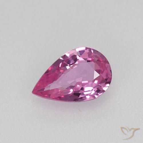 0.48ct Natürlicher rötlich-lila Saphir, Birnenform, VVS