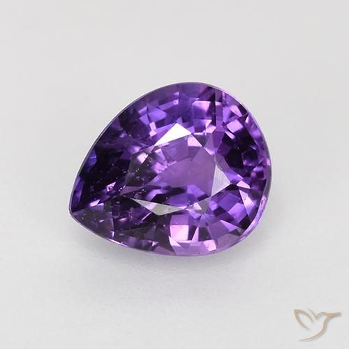 0.84ct Natürlicher Mittelviolett Saphir, Birnenform, VVS-VS