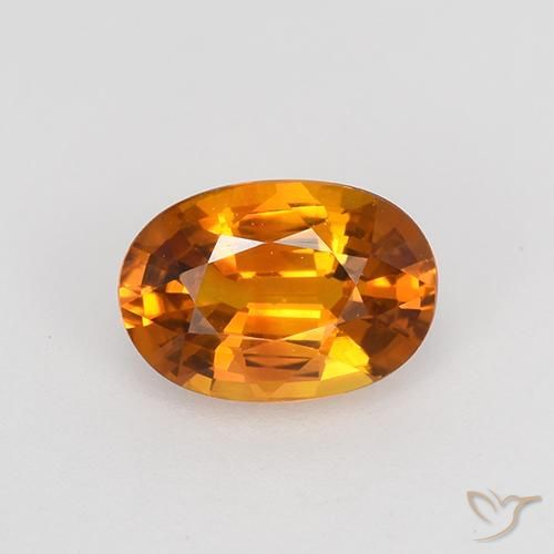 0.77ct Natürlicher tieforange Saphir, Oval, VVS