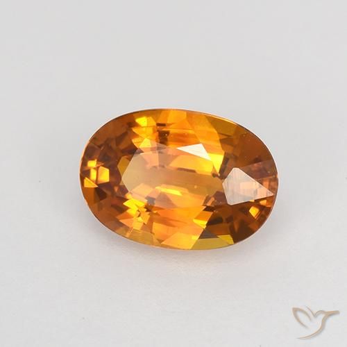 9,17 ctw natürlicher tieforange Saphir, Oval, VVS