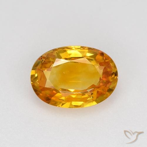 0.82ct Natürlicher Aprikose Orange Saphir, Oval, VVS-VS