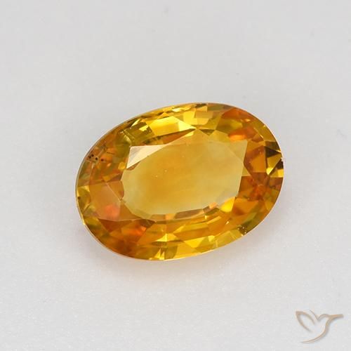 9,17 ctw natürlicher Aprikose Orange Saphir, Oval, VVS-VS