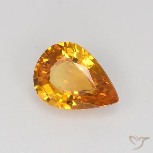 9,17 ctw natürlicher Golden Saphir, Birnenform, VVS