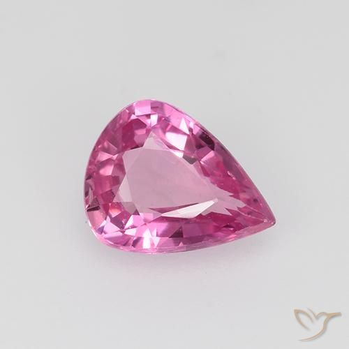0.77ct Natürlicher tiefrosa Saphir, Birnenform, VVS-VS
