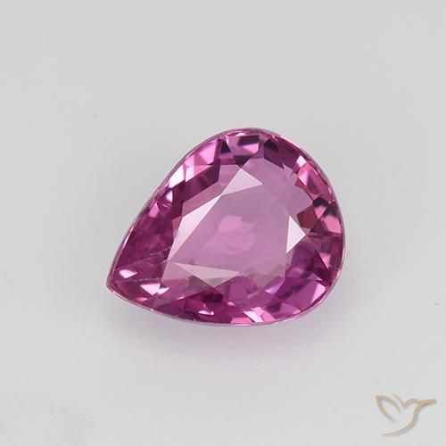 0.97ct Natürlicher Magenta Saphir, Birnenform, VVS-VS