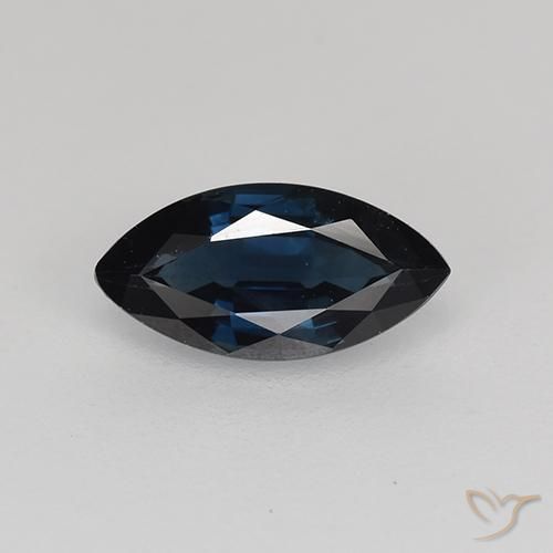 0.69ct Natürlicher dunkelblau Saphir, Marquise, VVS-VS