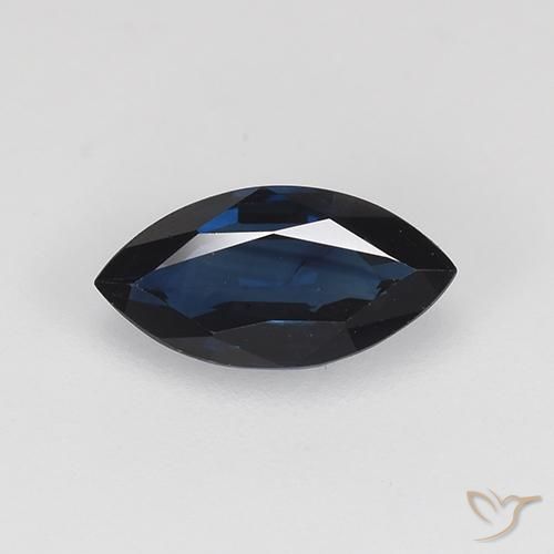 0.72ct Natürlicher Mitternachtsblau Saphir, Marquise, VVS-VS