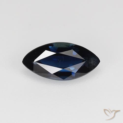 0.70ct Natürlicher dunkelblau Saphir, Marquise, VVS-VS