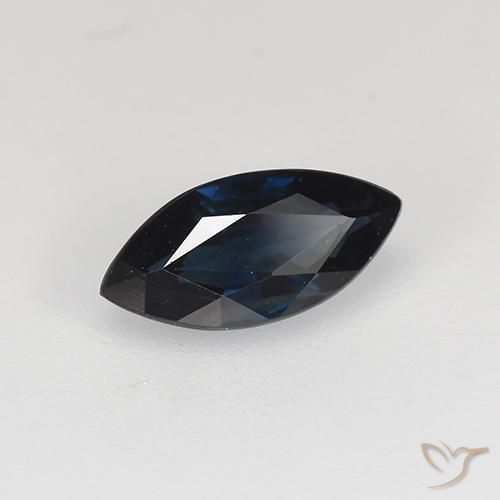 9,17 ctw natürlicher Schwarz Blau Saphir, Marquise, VVS-VS