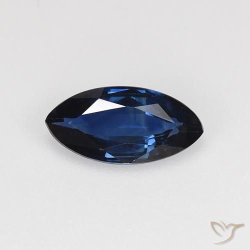 0.61ct Natürlicher dunkelblau Saphir, Marquise, VVS-VS