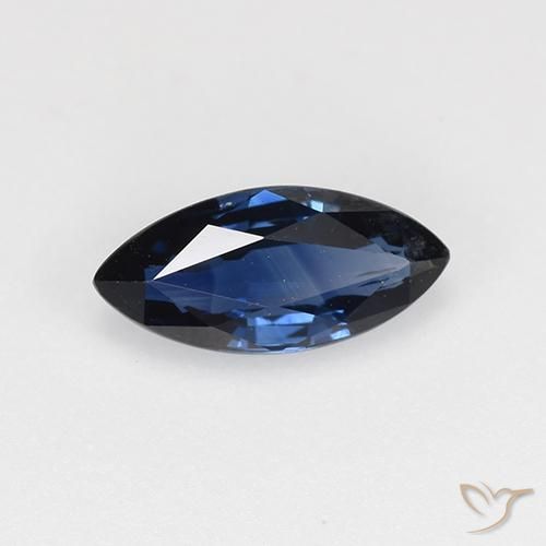 9,17 ctw natürlicher Mitternachtsblau Saphir, Marquise, VVS-VS