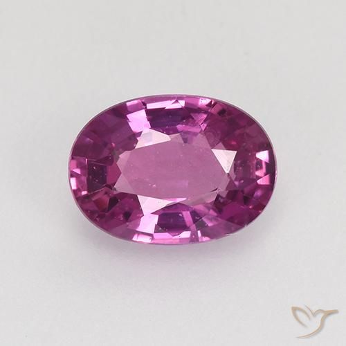 0.85ct Natürlicher Mittel-Dunkelviolett Saphir, Oval, VVS-VS, Photo A