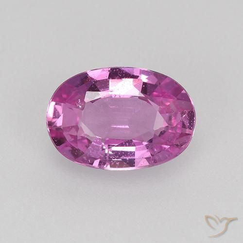 0.64ct Natürlicher Tiefrosa-Lila Saphir, Oval, VVS-VS