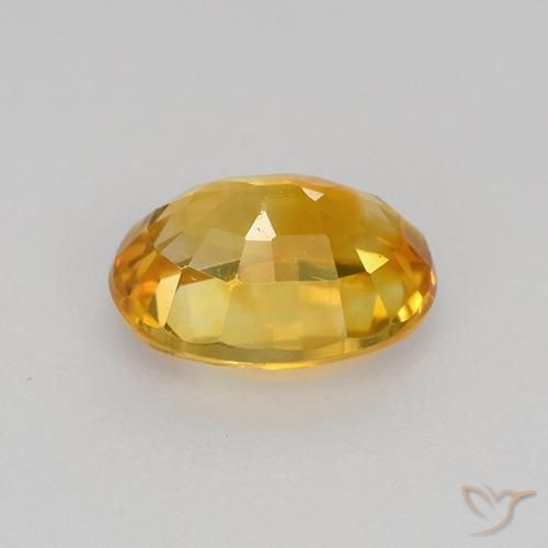 9,17 ctw natürlicher Tiefes Goldorange Saphir, Oval, VVS