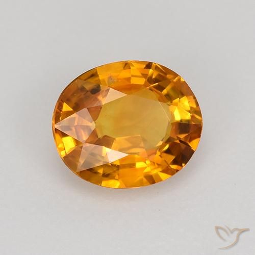 9,17 ctw natürlicher bräunlich-orange Saphir, Oval, VVS