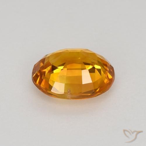 9,17 ctw natürlicher bräunlich-orange Saphir, Oval, VVS