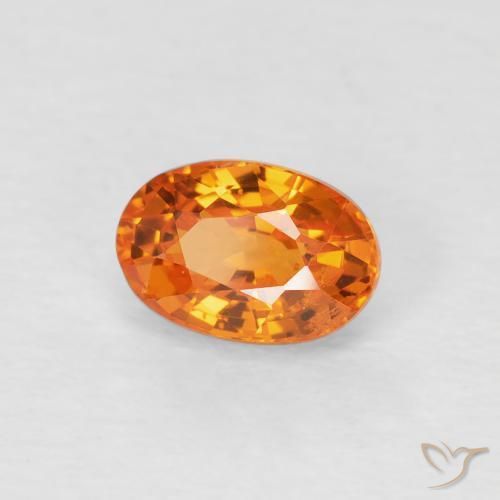 9,17 ctw natürlicher Medium Light-Orange Saphir, Oval, VVS