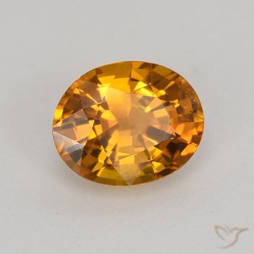 9,17 ctw natürlicher orange-braun Saphir, Oval, VVS-VS