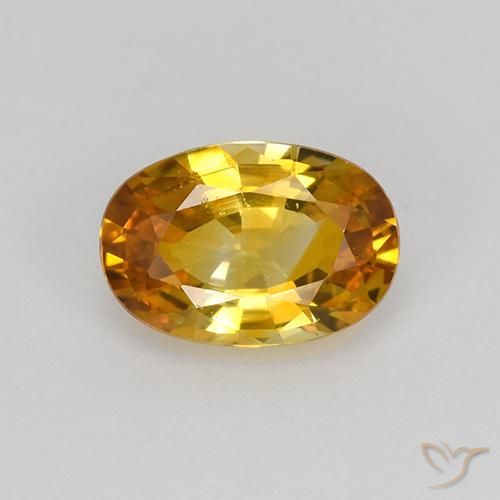 0.92ct Natürlicher Orange-Gold Saphir, Oval, VS