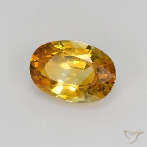 9,17 ctw natürlicher Orange-Gold Saphir, Oval, VS