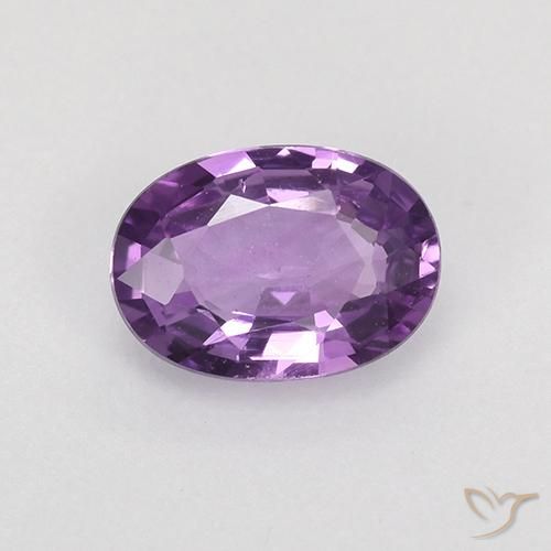 0.76ct Natürlicher Mittelviolett Saphir, Oval, VVS-VS