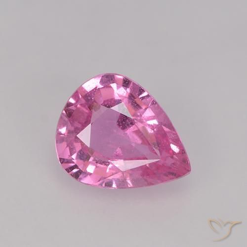 0.61ct Natürlicher Mittelrosa Saphir, Birnenform, VS