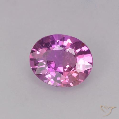 0.79ct Natürlicher Tiefrosa-Lila Saphir, Oval, VVS-VS