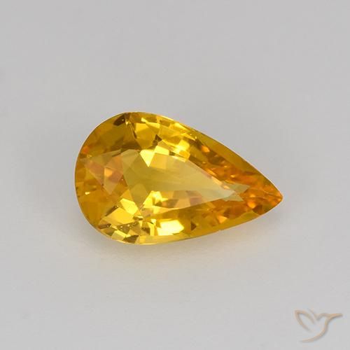 9,17 ctw natürlicher Mittel Orange-Gold Saphir, Birnenform, VVS