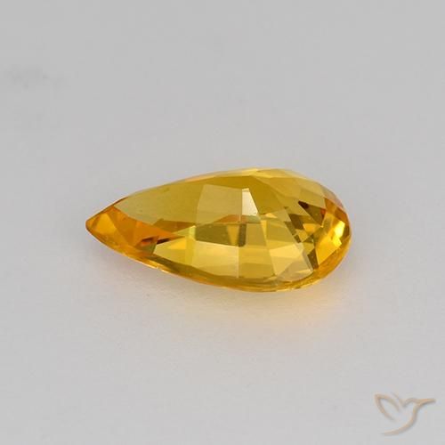 9,17 ctw natürlicher Mittel Orange-Gold Saphir, Birnenform, VVS