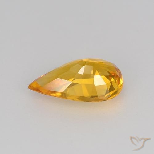 9,17 ctw natürlicher Tiefes Orange-Gold Saphir, Birnenform, VVS