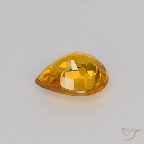 9,17 ctw natürlicher Tiefes Goldorange Saphir, Birnenform, VVS