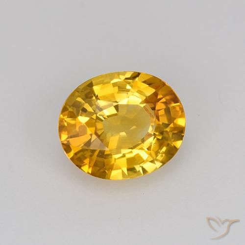 9,17 ctw natürlicher Mittel Orange-Gold Saphir, Oval, VS