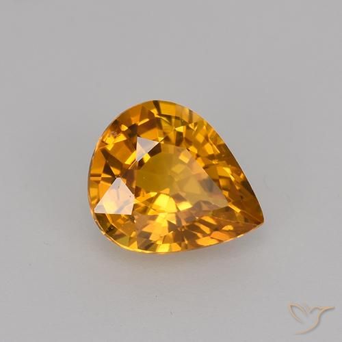9,17 ctw natürlicher Golden Saphir, Birnenform, VS