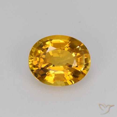0.75ct Natürlicher Orange-Gold Saphir, Oval, VVS-VS