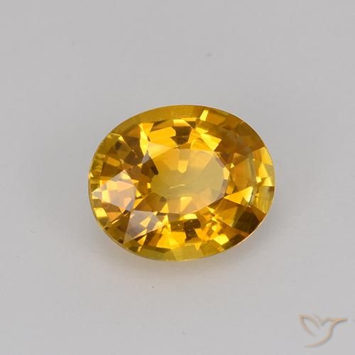 9,17 ctw natürlicher Orange-Gold Saphir, Oval, VVS-VS