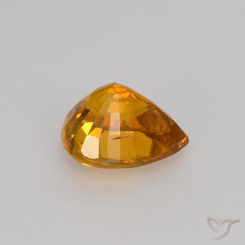 9,17 ctw natürlicher Tiefes Orange-Gold Saphir, Birnenform, VVS-VS