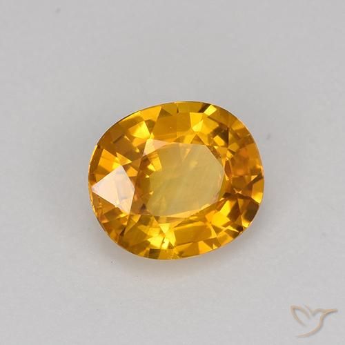 9,17 ctw natürlicher Dunkelorange-Gold Saphir, Oval, VVS-VS