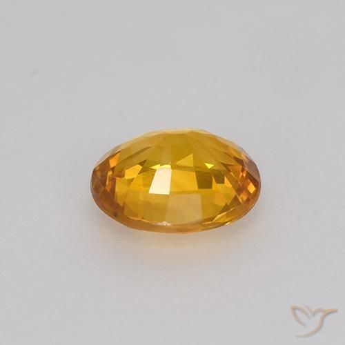 9,17 ctw natürlicher Dunkelorange-Gold Saphir, Oval, VVS-VS