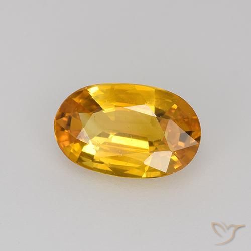 9,17 ctw natürlicher Dunkelorange-Gold Saphir, Oval, VVS