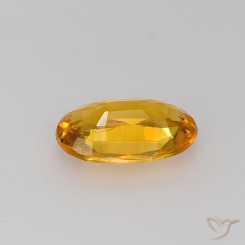 9,17 ctw natürlicher Dunkelorange-Gold Saphir, Oval, VVS
