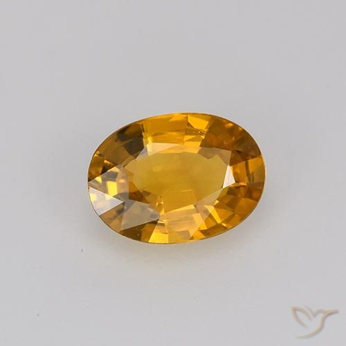 9,17 ctw natürlicher Tiefes Orange-Gold Saphir, Oval, VVS