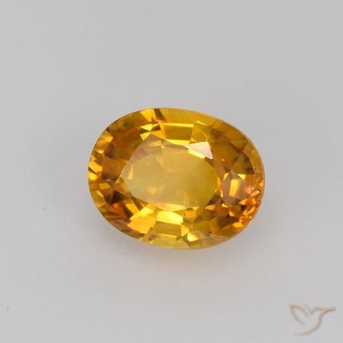 9,17 ctw natürlicher Tiefes Orange-Gold Saphir, Oval, VVS