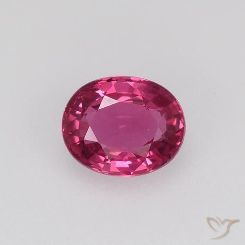 0.45ct Natürlicher Hellrot Saphir, Oval, VVS-VS