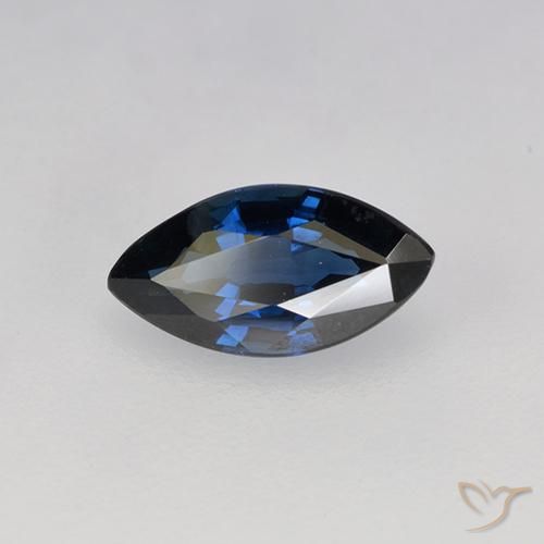 9,17 ctw natürlicher Mitternachtsblau Saphir, Marquise, VVS
