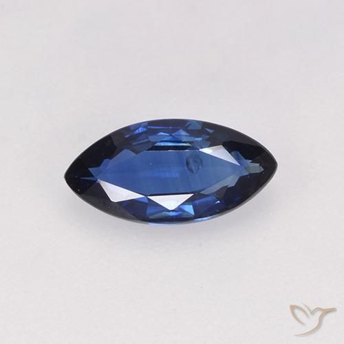 0.65ct Natürlicher dunkelblau Saphir, Marquise, VS
