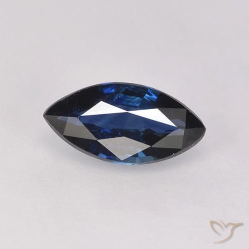 0.76ct Natürlicher Mitternachtsblau Saphir, Marquise, VVS-VS