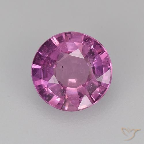 0.59ct Natürlicher Mittel-Dunkelviolett Saphir, Runden, VS