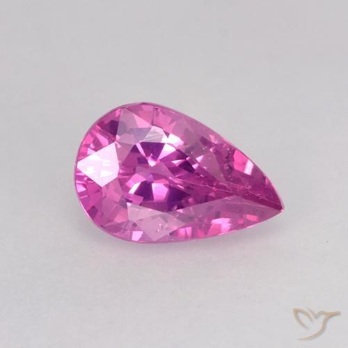 0.54ct Natürlicher Intensives Rosa Saphir, Birnenform, VVS-VS