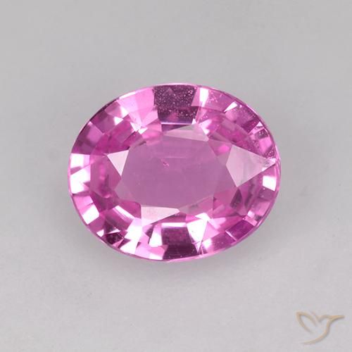 0.70ct Natürlicher tiefrosa Saphir, Oval, VVS-VS