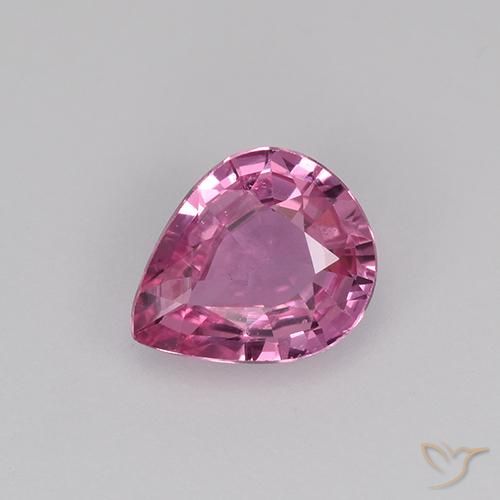 0.63ct Natürlicher tiefrosa Saphir, Birnenform, VS